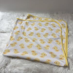 Just One You by Carter's Duck Baby Receiving Blanket Yellow White 85% Cotton